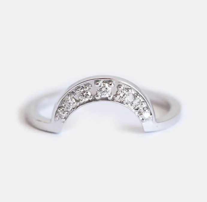 Personalized Jewelry Sale – Meaningful Gifts At Great Prices Crescent Shaped Diamond Nesting Band Ring