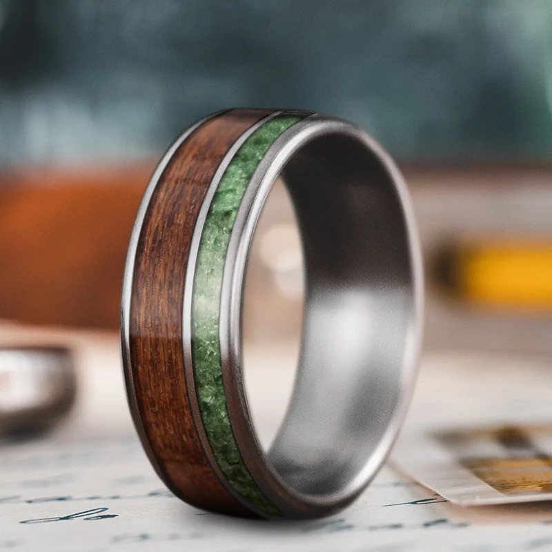 Discounted Jewelry For A Glamorous Look Custom Design - 2-Inlay Offset Ring qw0JAKnsZhiun-HGdDvJzWtJ