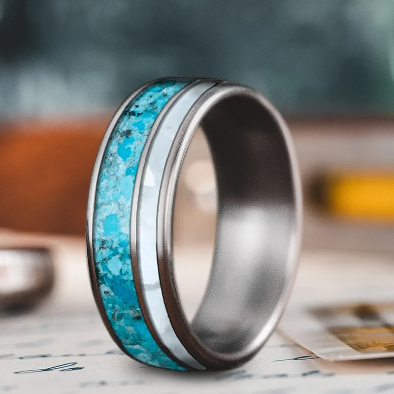 Stunning Jewelry At A Fraction Of The Price Custom Design - 2-Inlay Offset Ring qx1RFTolArbDs4p2ZH4wGW5V