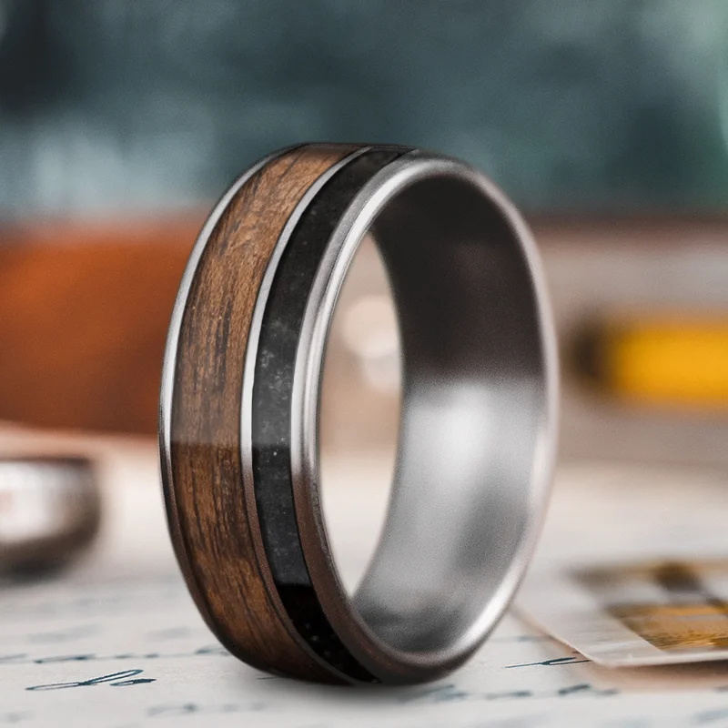 Timeless Jewelry At Special Discount Rates Custom Design - 2-Inlay Offset Ring r-jTWvVtGTRy9U4ZTsCTToVZ