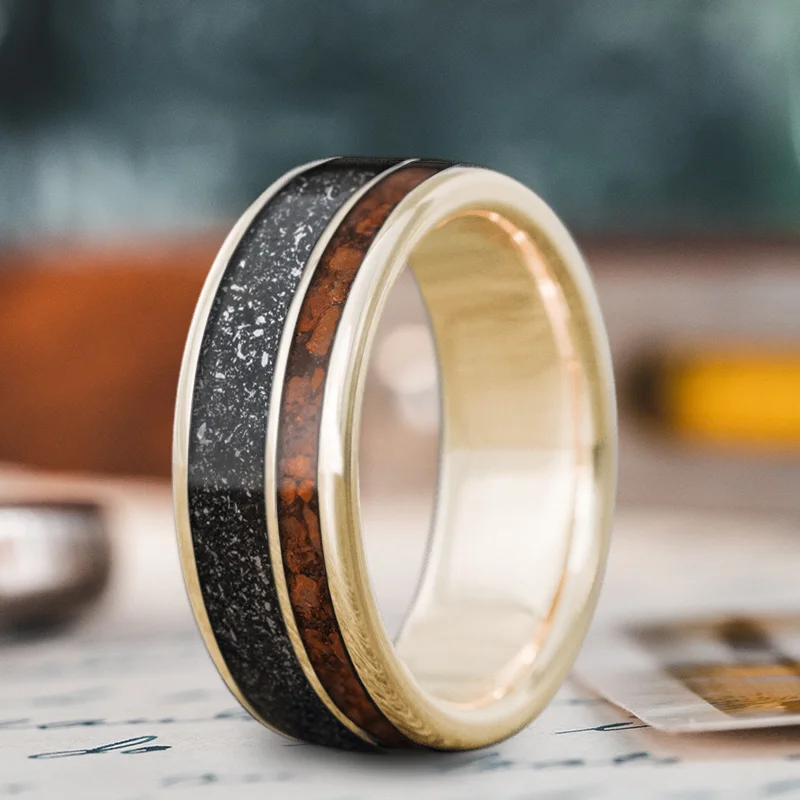 Limited-Time Jewelry Sale – Don't Miss These Deals Custom Design - 2-Inlay Offset Ring r74-KPqs_d0mYndsoTRgURK2