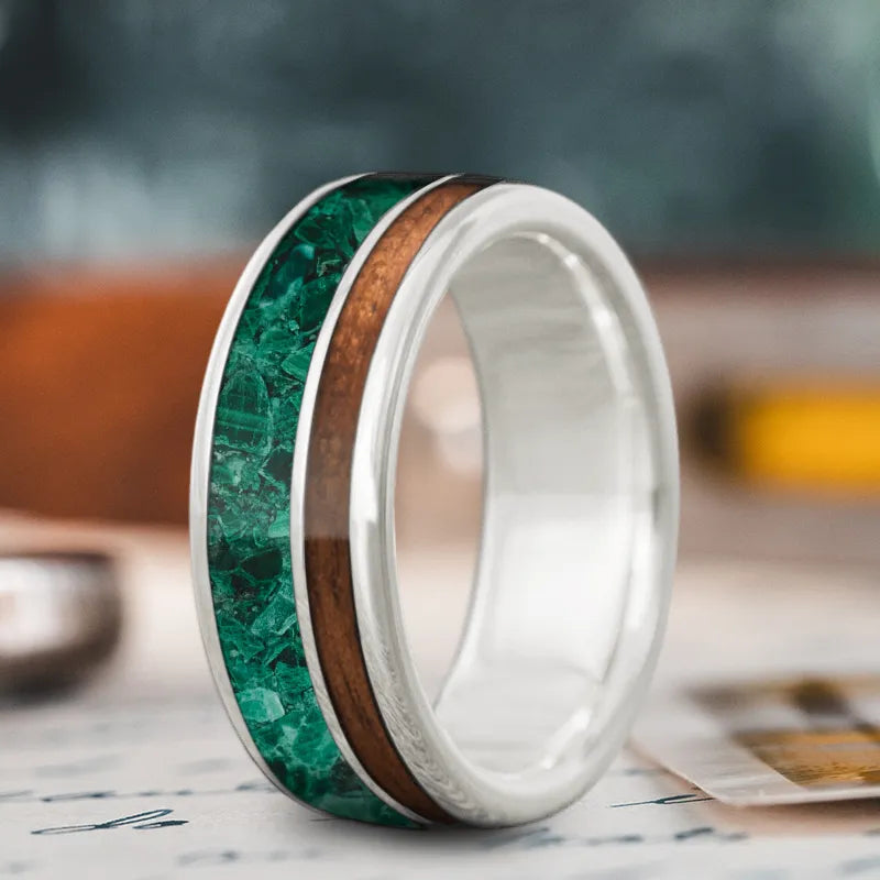 Exclusive Gemstone Jewelry At Special Prices Custom Design - 2-Inlay Offset Ring r8yv-bb73GTLoOuS5tas-_t0