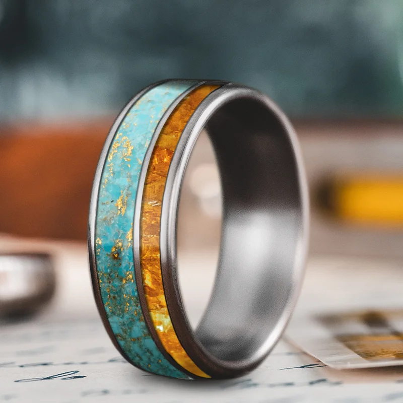 Breathtaking Jewelry, Breathtaking Prices Custom Design - 2-Inlay Offset Ring RiMOvVDarnQ-rCBe25Pi2Ryn