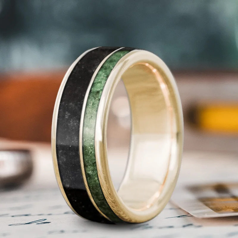 Flash Jewelry Sale – Get Stunning Pieces At Low Prices Custom Design - 2-Inlay Offset Ring rIxJKEAdZ0IeQW58tDen8MFS