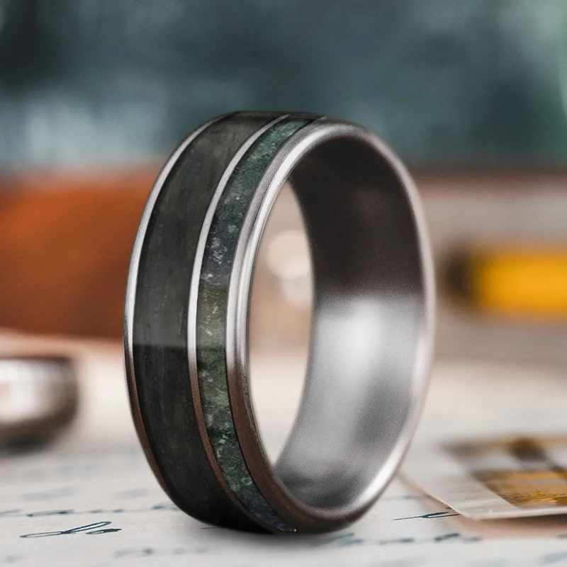 Unique Jewelry For Less – Shop The Sale Now Custom Design - 2-Inlay Offset Ring RVFenoIA9tZMlUYJPZRCMXmO