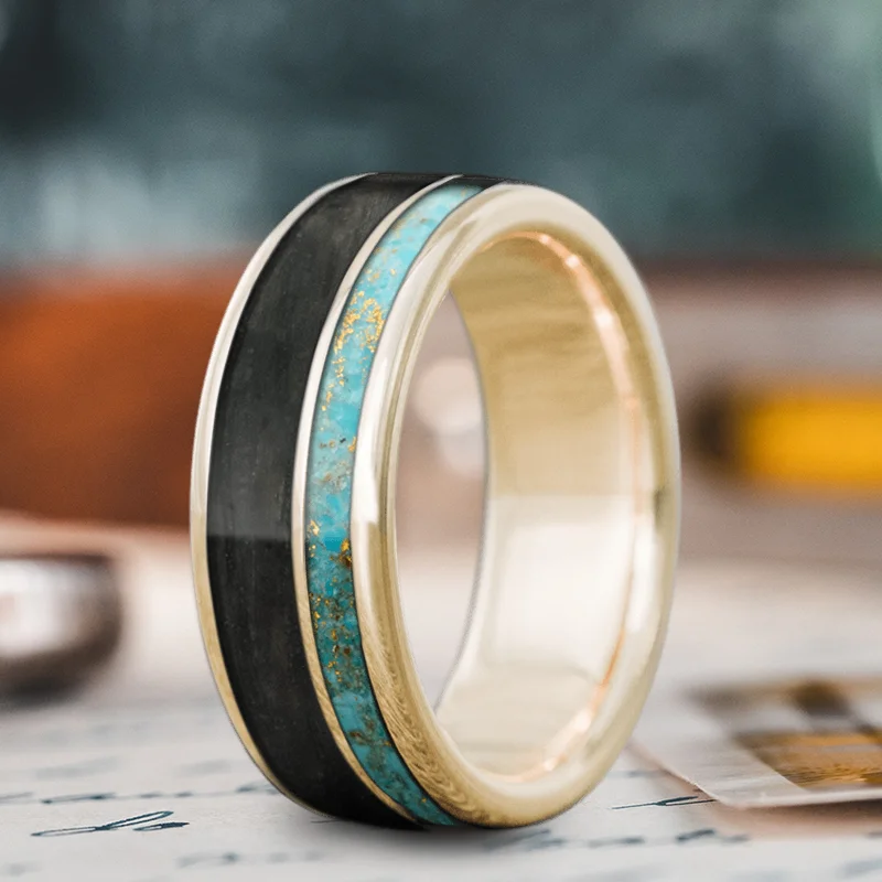 Upgrade Your Jewelry Collection For Less Custom Design - 2-Inlay Offset Ring sh68Taf1B0YxRq0wGcDqwkoJ
