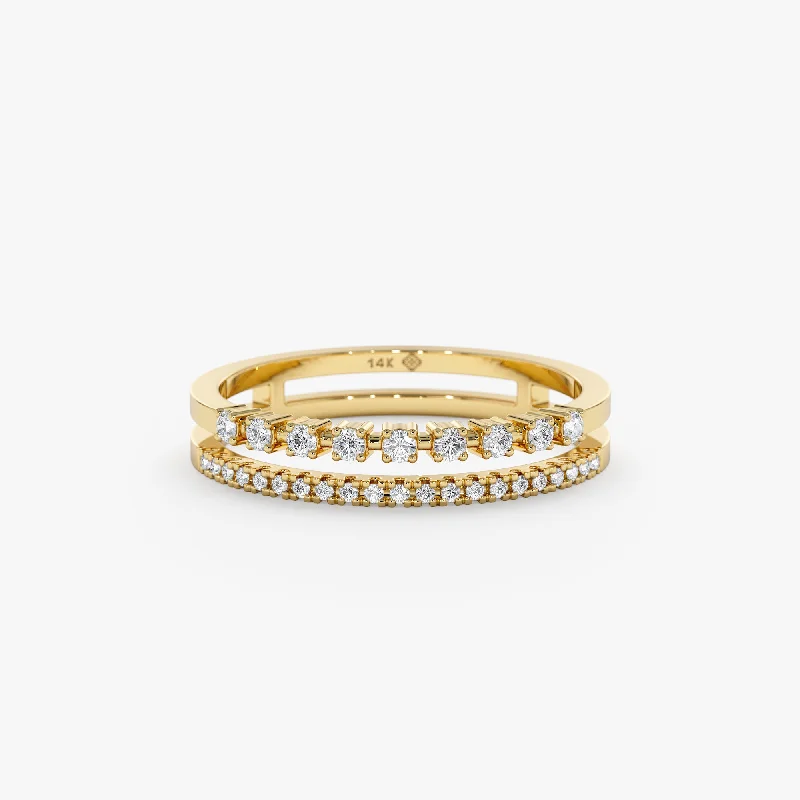 Affordable Luxury Jewelry For Every Occasion Double Diamond Band, Alyssa
