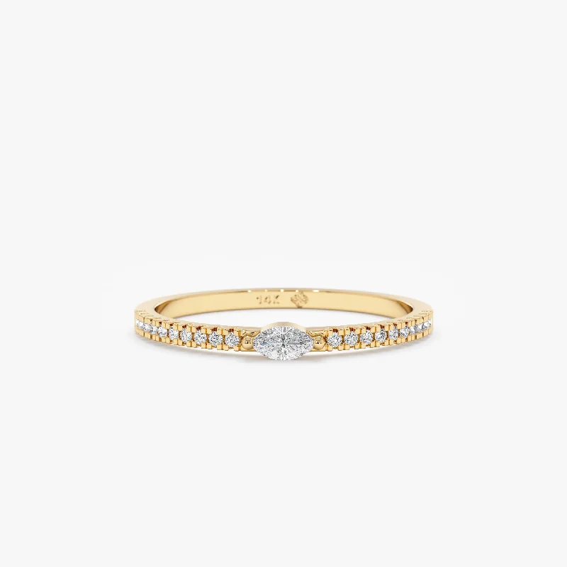 Jewelry Clearance Sale – Final Reductions Marquise Diamond Half Eternity Ring, Marcia