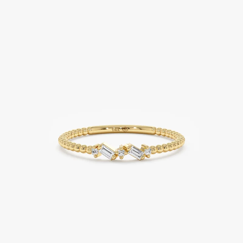 Best Jewelry Sale – Shop Exclusive Designs Now Sideways Diamond Beaded Ring, Avery