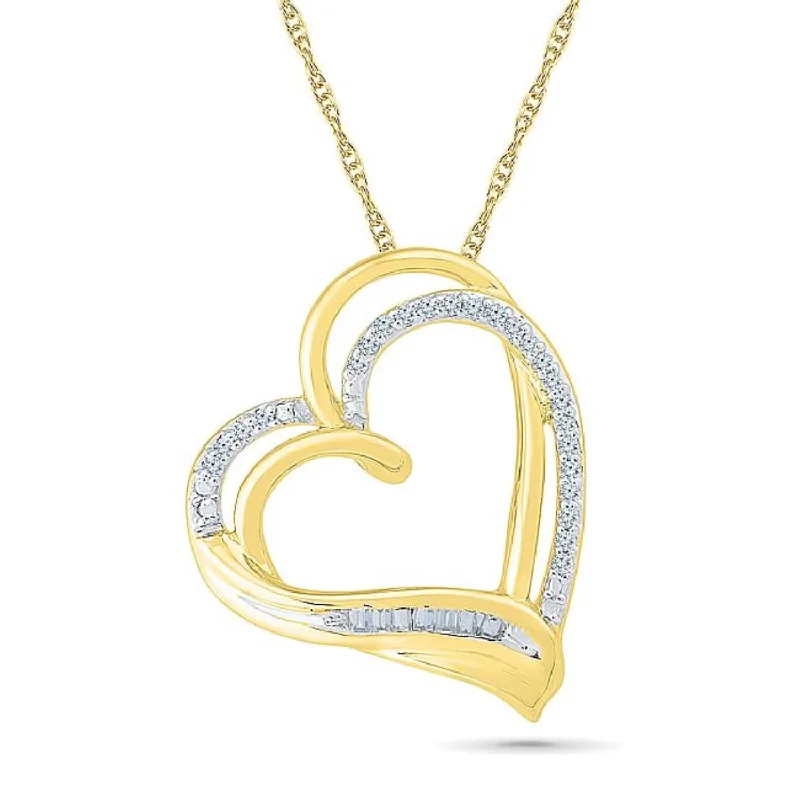 The Biggest Jewelry Sale Of The Year Is Here 1/10 CTW Diamond Heart 18-inch Pendant in 10KT Yellow Gold