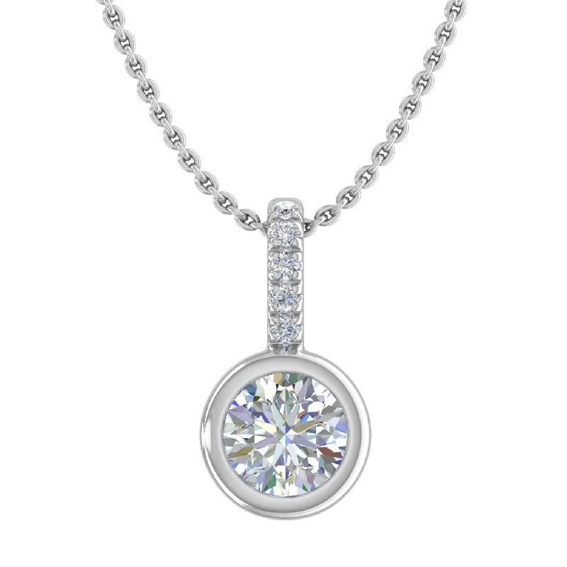 Discover Unique Jewelry With Special Limited-Time Offers 1/3 Carat Solitaire Diamond Pendant Necklace in Gold (Included Silver Chain)