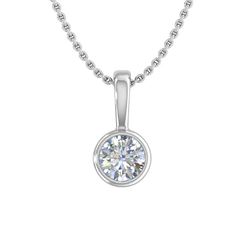 Unique Jewelry For Less – Shop The Sale Now 1/4 Carat Diamond Solitaire Pendant Necklace in Gold (Included Silver Chain)