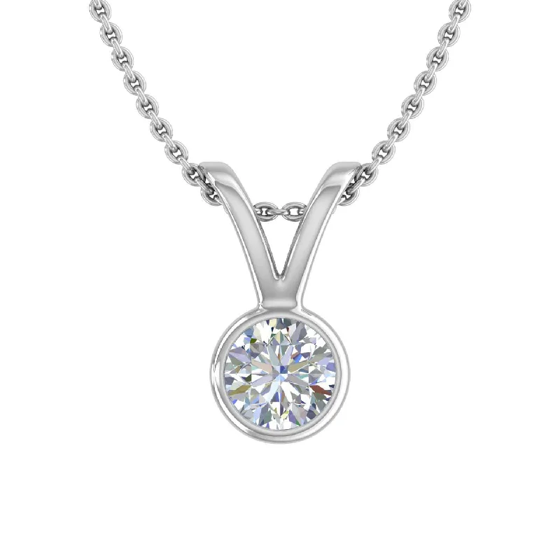 Elegant Jewelry, Affordable Luxury – Shop Now 1/4 Carat Diamond Solitaire Pendant Necklace in Gold (Included Silver Chain)