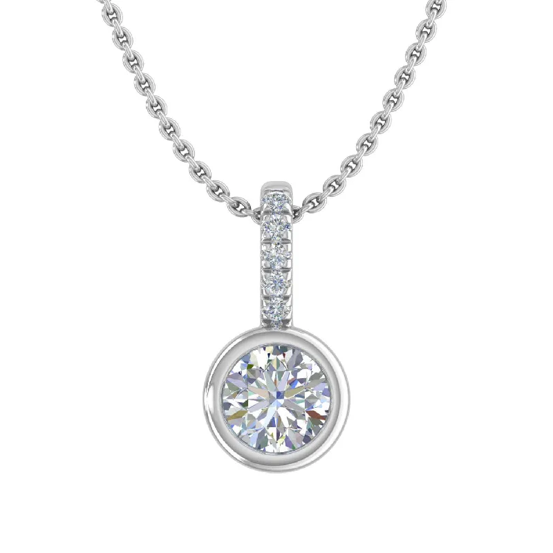 Bestselling Jewelry Now On Sale – Elevate Your Look 1/4 Carat Solitaire Diamond Pendant Necklace in Gold (Included Silver Chain)
