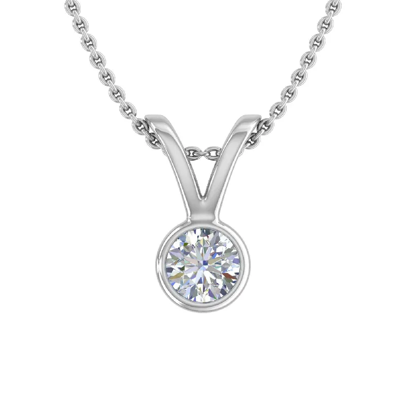 Fashion-Forward Jewelry At Incredible Prices 1/5 Carat Diamond Solitaire Pendant Necklace in Gold (Included Silver Chain)