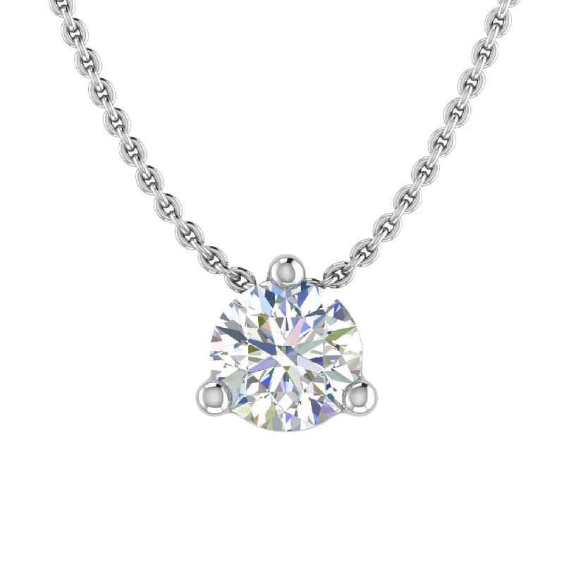 Holiday Jewelry Sale – Perfect Gifts At The Best Prices 1/5 Carat Solitaire Diamond Pendant Necklace in Gold (Included Silver Chain) - IGI Certified