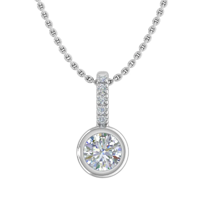 Fashion-Forward Jewelry At Exclusive Discounts 1/5 Carat Solitaire Diamond Pendant Necklace in Gold (Included Silver Chain)