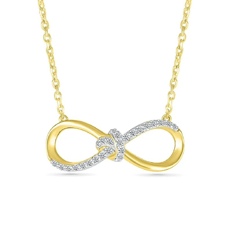 Jewelry Deals That Outshine The Rest 1/6 CTW Diamond Infinity 17.5-inch Necklace in 10KT Yellow Gold