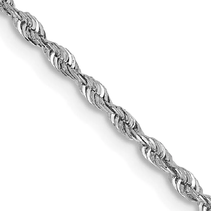 Best Jewelry Deals – Premium Quality At Exclusive Discounts 10KT White Gold 16-inch 1.85MM Diamond-cut Rope Chain