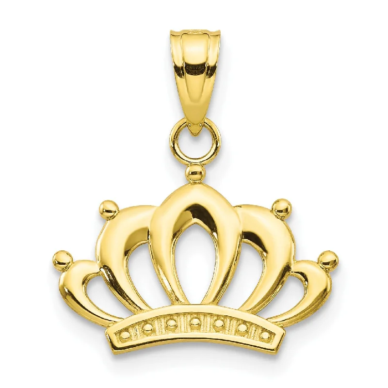 Sparkle On A Budget – Fine Jewelry For Less 10KT Yellow Gold 15X19MM Crown Charm