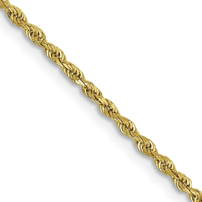 Don't Miss Out On Bestselling Jewelry At Special Prices 10KT Yellow Gold 16-inch 1.5MM Diamond-cut Lobster Clasp Rope Chain