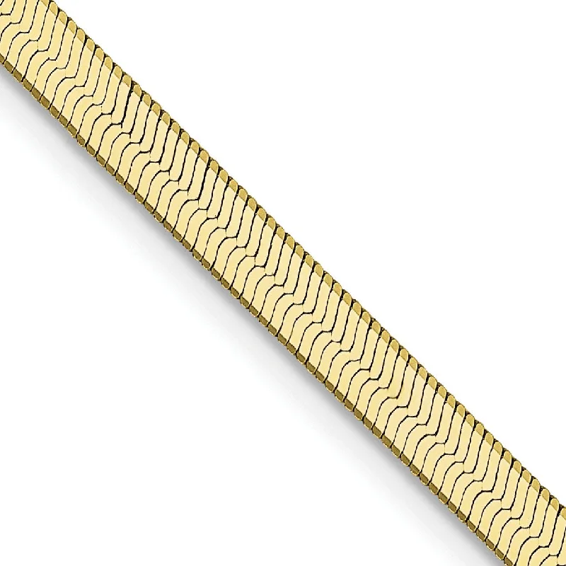 Your Perfect Accessory Now At The Best Price 10KT Yellow Gold 24-inch 3MM Herringbone Chain