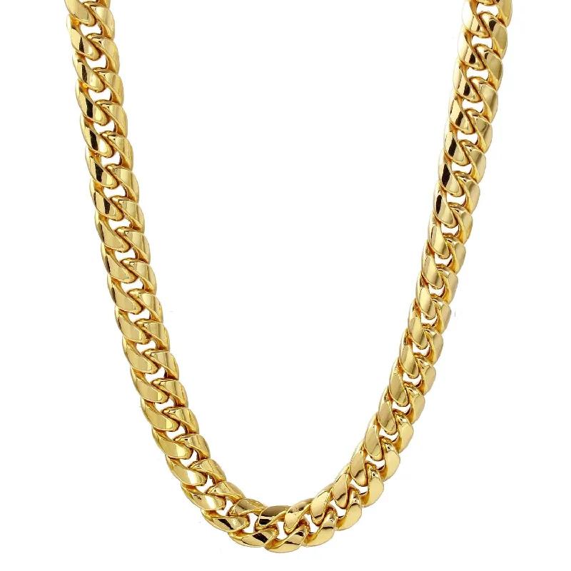 Handcrafted Beauty At Affordable Prices 10KT Yellow Gold 24-inch 7.5MM Miami Cuban Link Chain