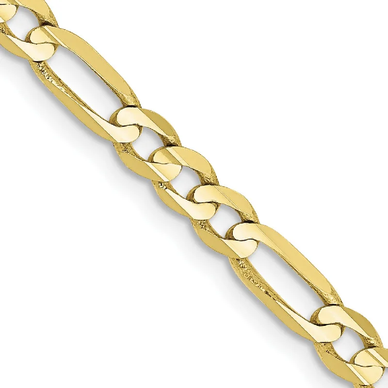 Premium Diamond Jewelry At Once-In-A-Lifetime Discounts 10KT Yellow Gold 26-inch 4MM Figaro Chain