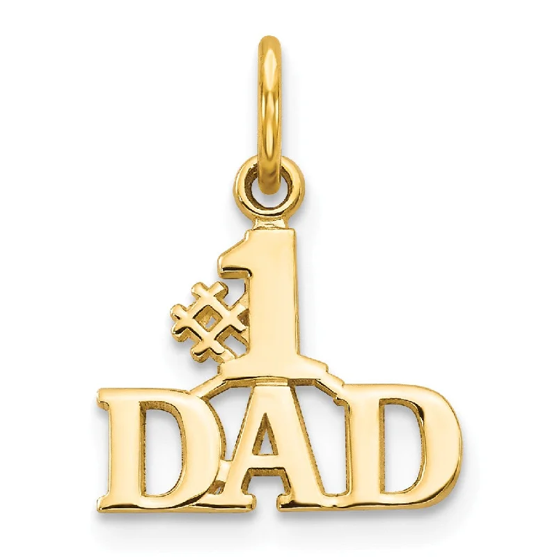 Luxury Jewelry Now At Special Promotional Rates 14k #1 Dad Charm