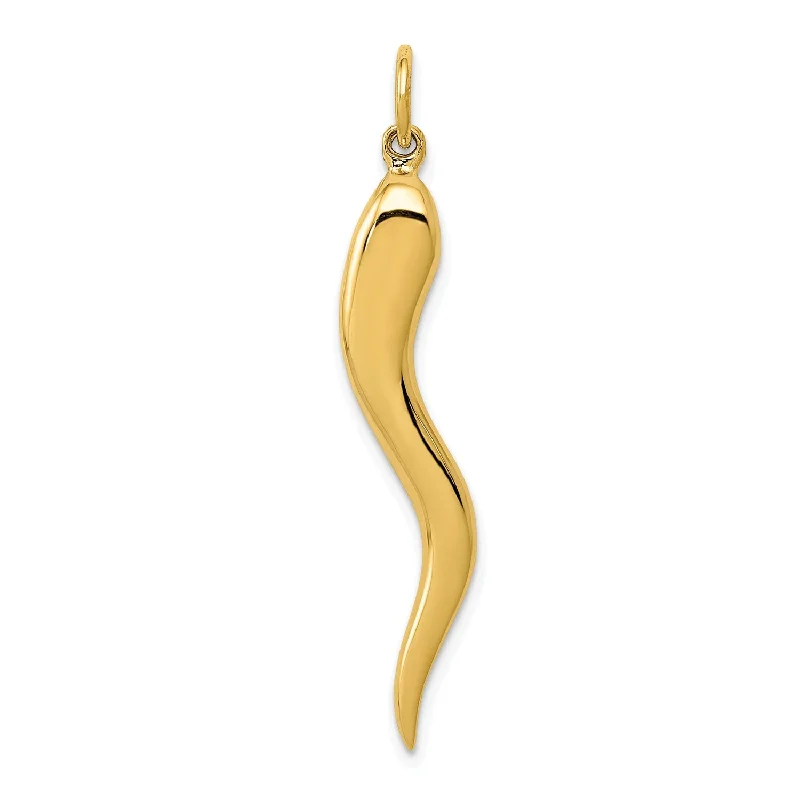 Buy More, Save More On Stunning Jewelry Designs 14k Large Italian Horn Charm
