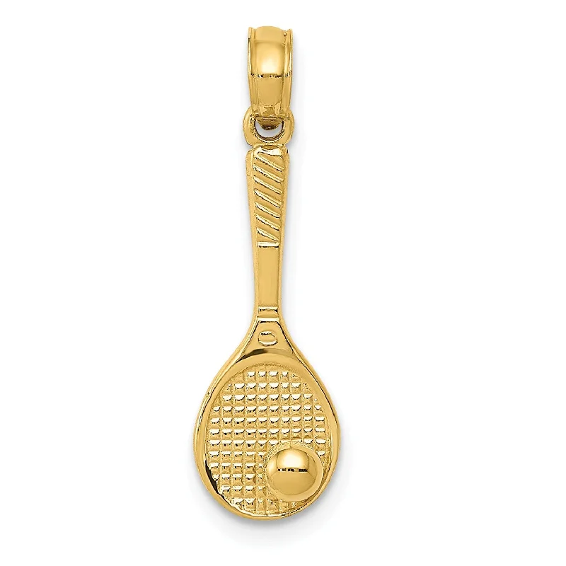 Limited Stock On Premium Jewelry At Low Prices 14k Tennis Racquet and Ball Charm