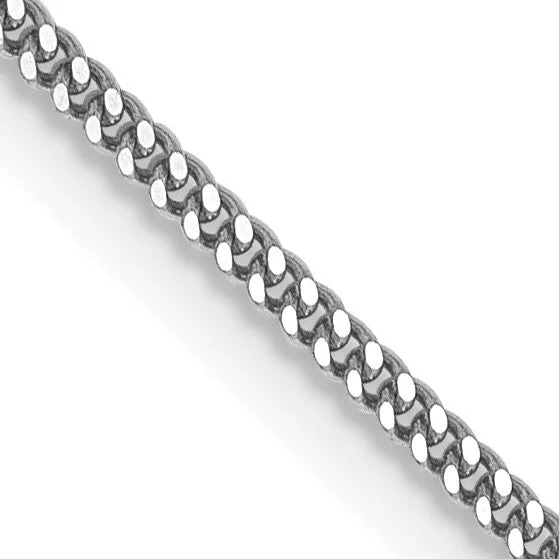 Make Your Outfit Shine With Discounted Jewelry 14KT White Gold 20-inch 1.3MM Curb Pendant Chain