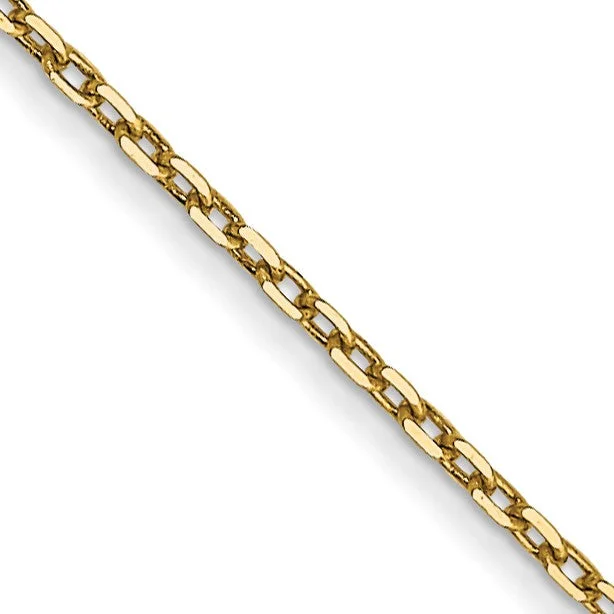 Limited-Stock Jewelry Sale – Once It's Gone, It's Gone 14KT Yellow Gold 16-inch 0.8MM Diamond-cut Cable Pendant Chain