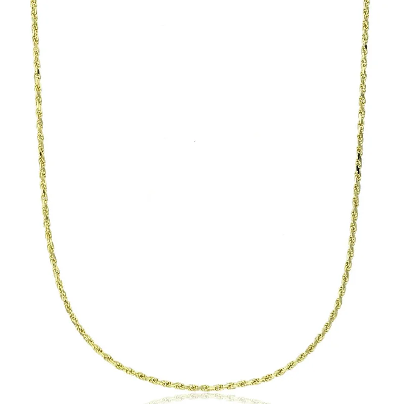 The Perfect Jewelry Piece At The Perfect Discount 14KT Yellow Gold 18-inch 1.1MM Diamond-cut Chain