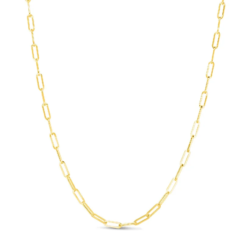 Jewelry Deals That Sparkle – Shop Today 14KT Yellow Gold 18-inch 3.3MM Paperclip Necklace