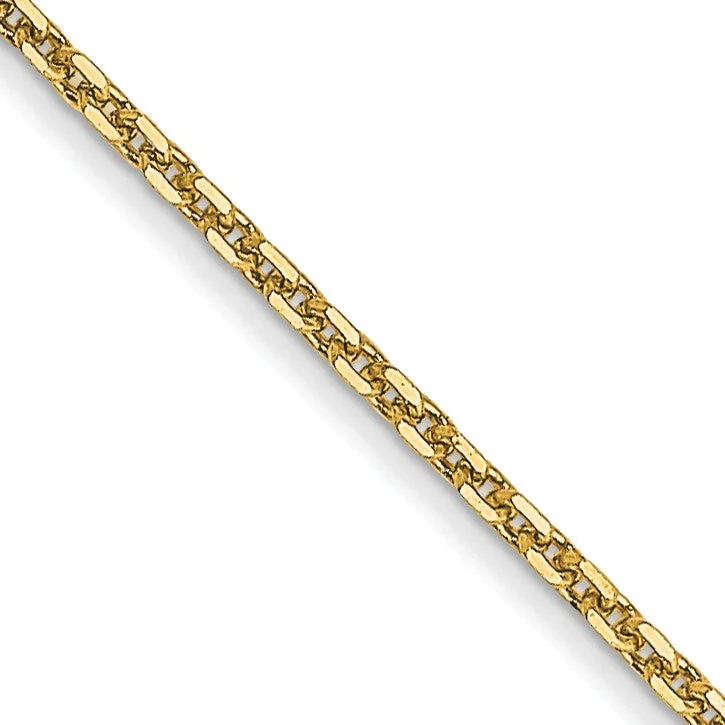 Flash Deals On Fine Jewelry – Shop Before It's Gone 14KT Yellow Gold 26-inch 0.95MM Diamond-cut Cable Pendant Chain