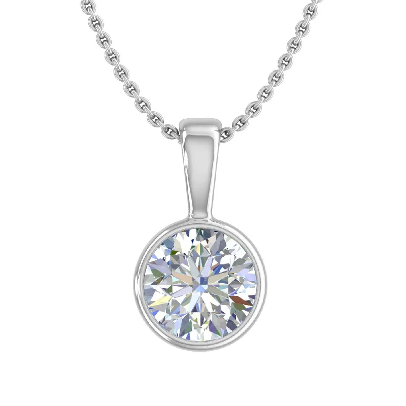 Get Your Favorite Jewelry At The Best Price 3/4 Carat Diamond Solitaire Pendant Necklace in Gold (Included Silver Chain)