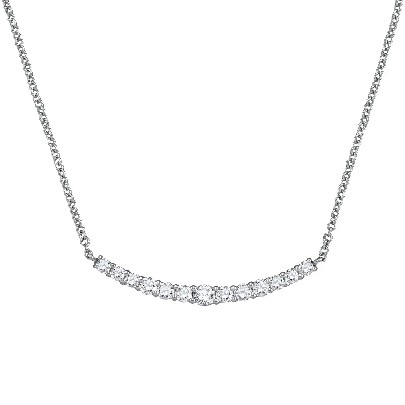 High-End Jewelry, Now More Affordable Than Ever Signature EcoLove 3/4 CTW Lab Grown Diamond 18-inch Necklace in 14KT White Gold