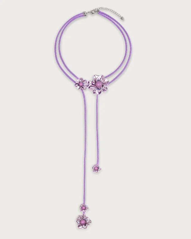 Huge Savings On Premium Jewelry Styles Branchlet Cord Necklace in Metallic Violet