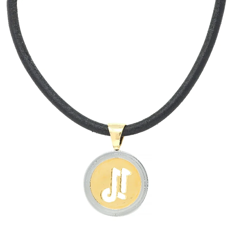 Timeless Elegance Now At Special Discounts Bulgari 1990s 18 Karat Gold Steel Capricorn Zodiac Tondo Vintage Pendant Necklace