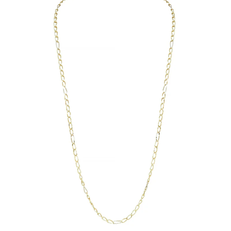 Flash Deals On Fine Jewelry – Shop Before It's Gone Bulgari 1990's 18 Karat Two-Tone Gold Vintage Unisex Oval Link Chain Necklace