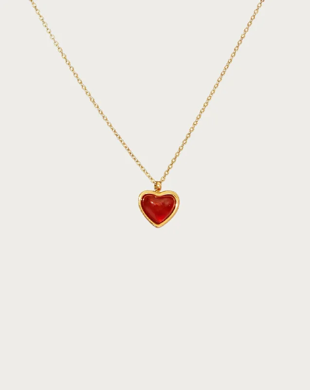 Upgrade Your Jewelry Collection For Less Carnelian Stone Heart Necklace