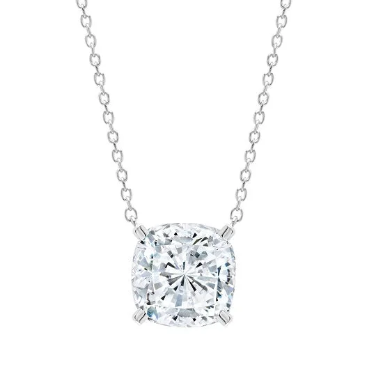 Jewelry Flash Sale – Stylish Designs At Unbeatable Rates Crislu Platinum Plated Sterling Silver Cushion Cubic Zirconia 18-inch Pendant
