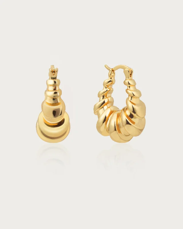 Get The Jewelry You Love At A Price You Love Croissant Hoop Earrings in Gold