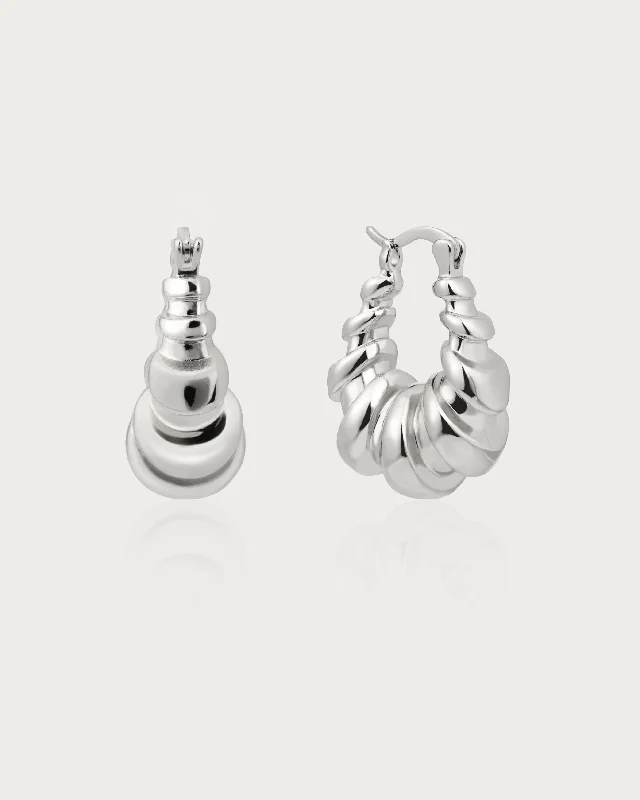 Sparkle For Less – Shop Our Limited-Time Jewelry Deals Croissant Hoop Earrings in Silver