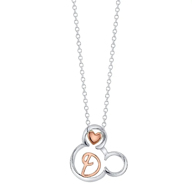Premium Diamond Jewelry At Once-In-A-Lifetime Discounts Disney Sterling Silver 18-inch Initial Pendant; Initial D