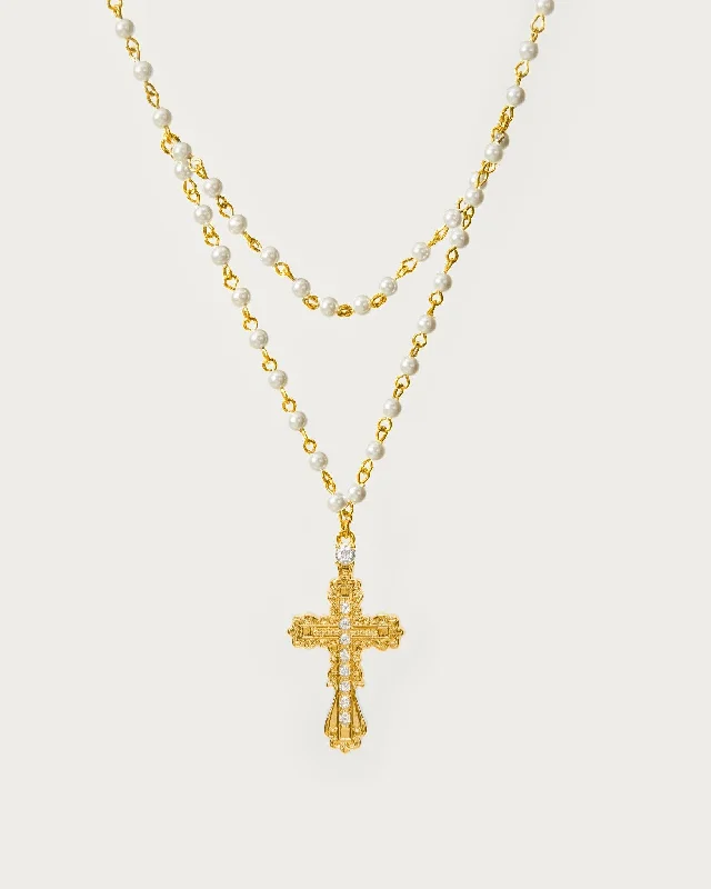 Shop Trending Jewelry With Exclusive Savings Everette Cross Necklace in Gold