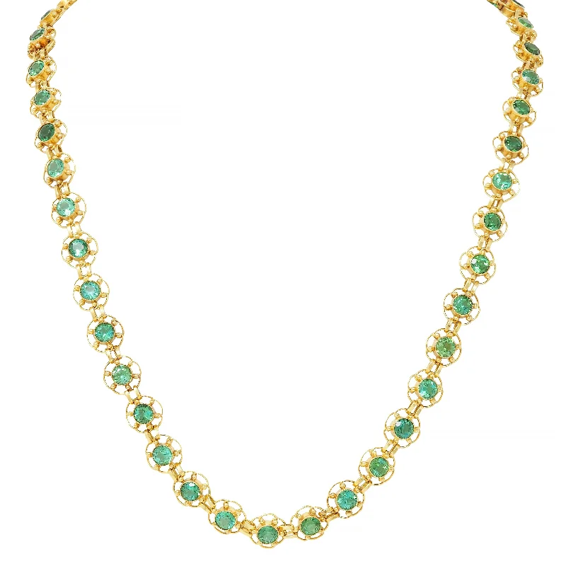 Exclusive Jewelry Sale – Grab Timeless Pieces Now Georg Jensen 1940s Tourmaline 18 Karat Yellow Gold Vintage Bracelet Necklace Set