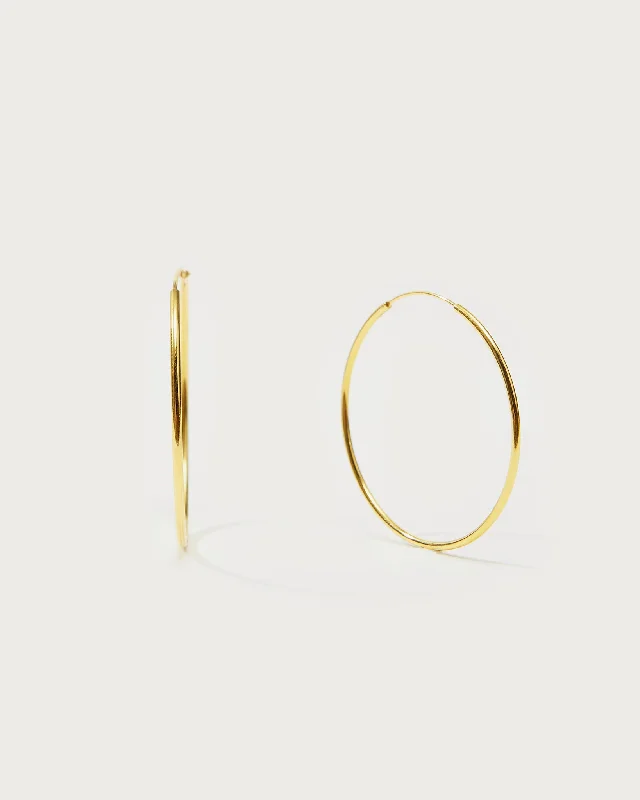 Seasonal Jewelry Sale – Upgrade Your Collection Gold 40mm Skinny Hoop Earrings
