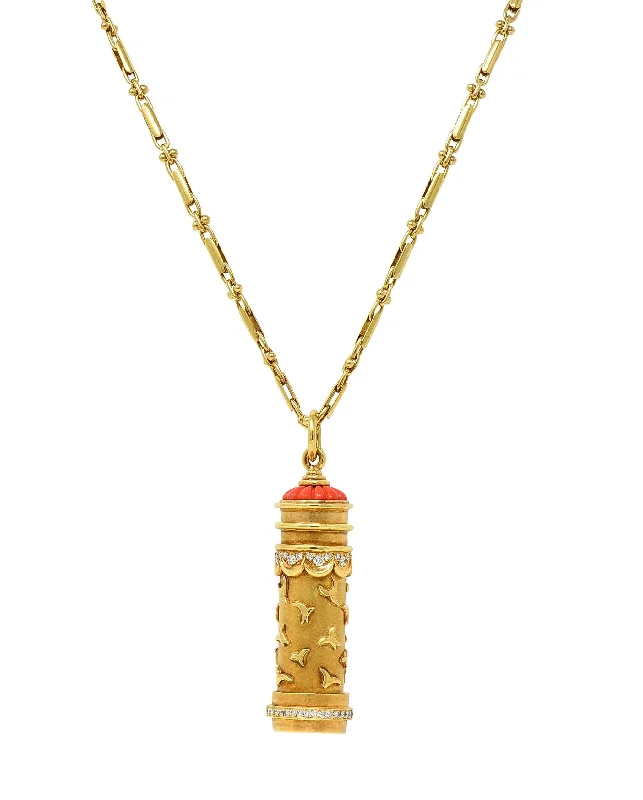 Shop Dazzling Jewelry At The Best Prices Harry Winston Jacques Timey Diamond Coral 18 Karat Gold Vintage Kaleidoscope Pendant Necklace